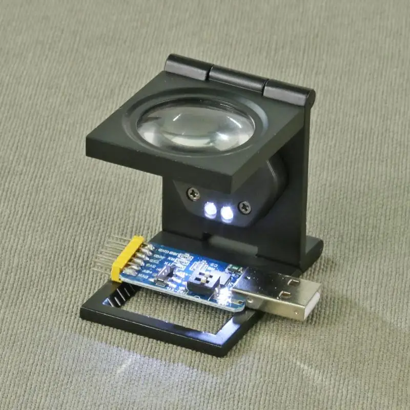 10x Magnification Optical Lenses Magnifying Glass Scale Magnifier with