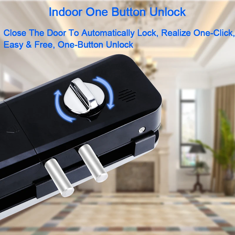 Digital Door Lock Glass Door Lock Electric With Touch Fingerprint Keypad Smart Card Remote Control Office Home electronic Lock