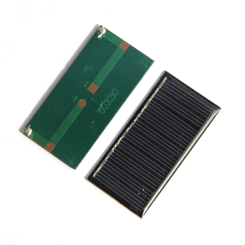 

0.25W 5V 50MA Mini Polycrystalline Solar Cell Module DIY Solar Panel Charger For 3.6V Battery Light Study 60*30MM Epoxy 50pcs