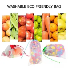 12 шт многоразовые сетки производят сумки моющиеся экологически чистые сумки для продуктовых магазинов хранения фруктов овощей игрушки разное