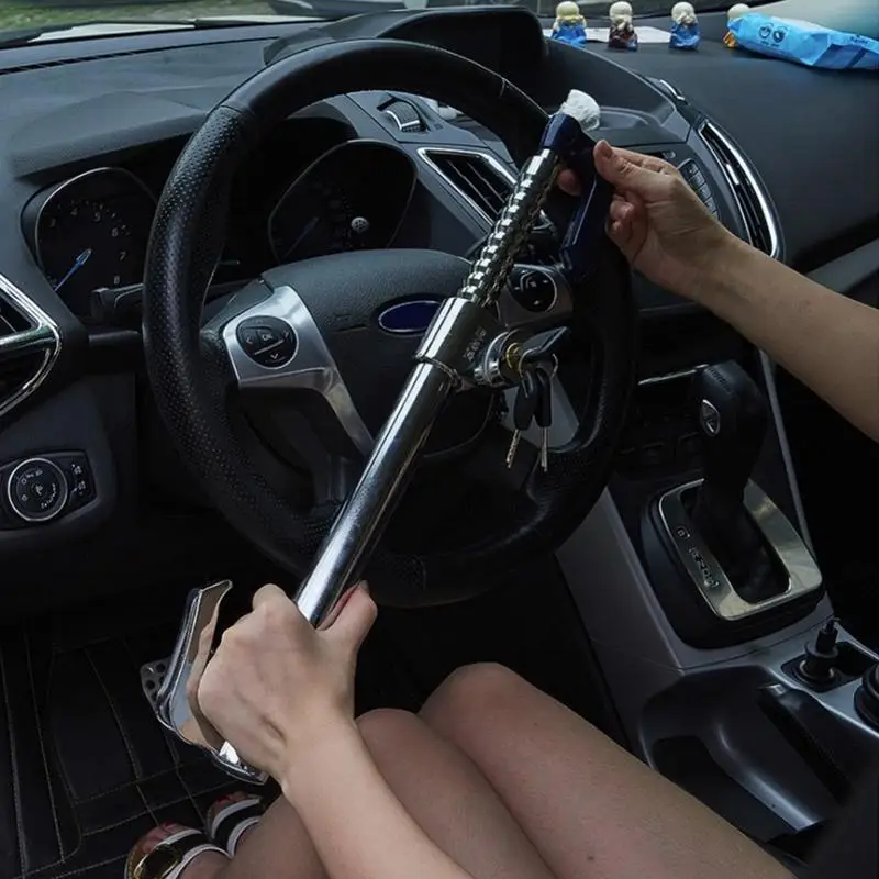 

Car Steering Wheel Lock Car Auto Clutch And Steering Wheel Throttle Lock For Manual And Automatic Shift Auto Accessories