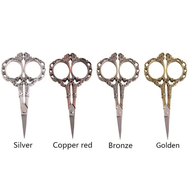

European Stainless Steel Scissors Cloth Embroidery Handmade Sewing Scissors Retro Wearable Advanced Custom Home Tools