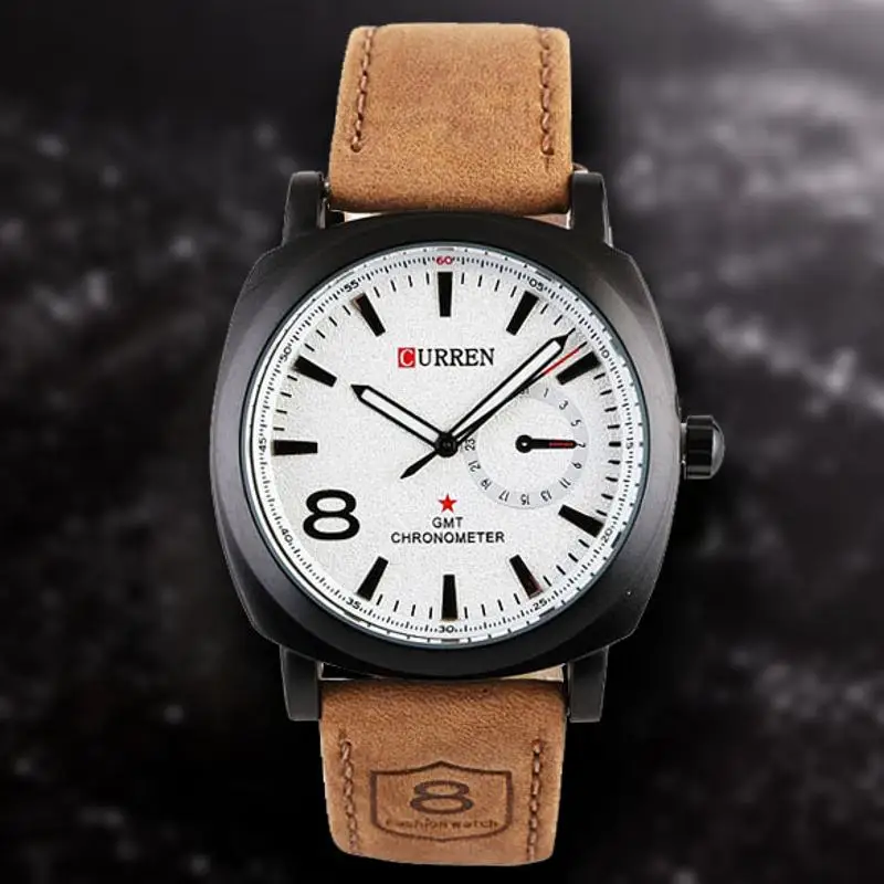Модные для мужчин s часы повседневное Спорт Кварцевые часы для мужчин Военная Униформа человек кожа Бизнес наручные часы