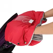 Теплые варежки на коляску с карманом для мобильного телефона, зимняя водостойкая флисовая муфта для рук, подарок для мамы и родителей