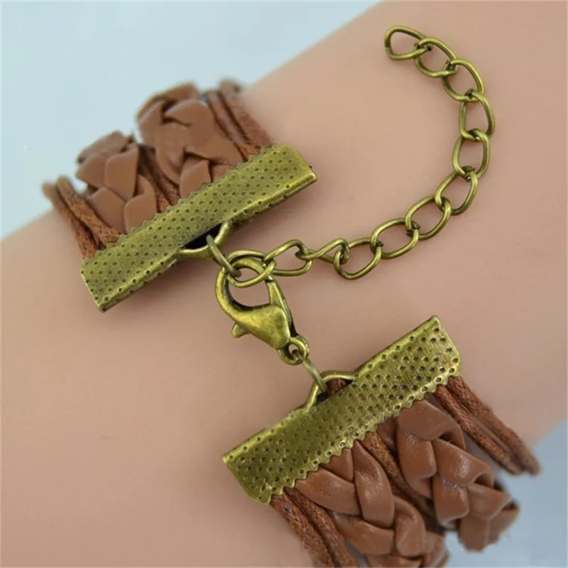 Новинка панк Дары смерти браслет для мужчин многослойные плетеные браслеты