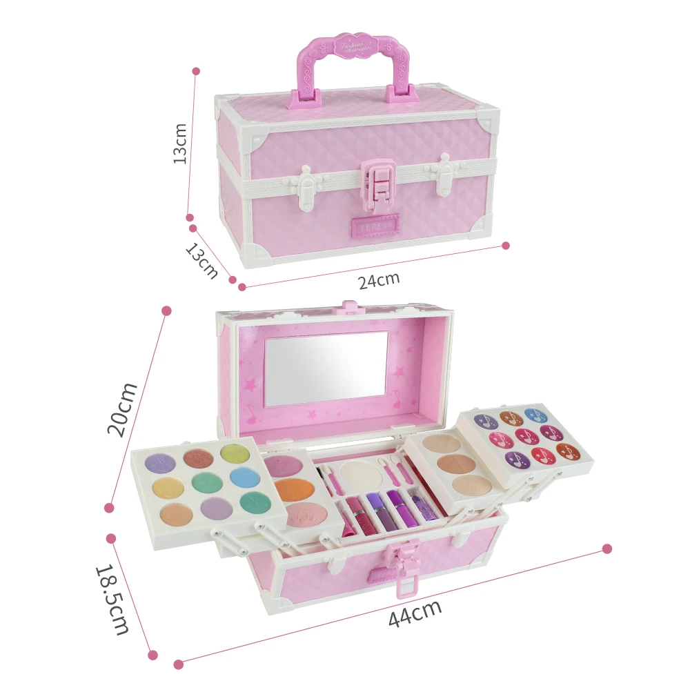 

2019 Cosmetic Makeup Box Set for Girls Makeup Palette Eye Shadow Nail Polish Lip Balm Water Powder Makeup Box
