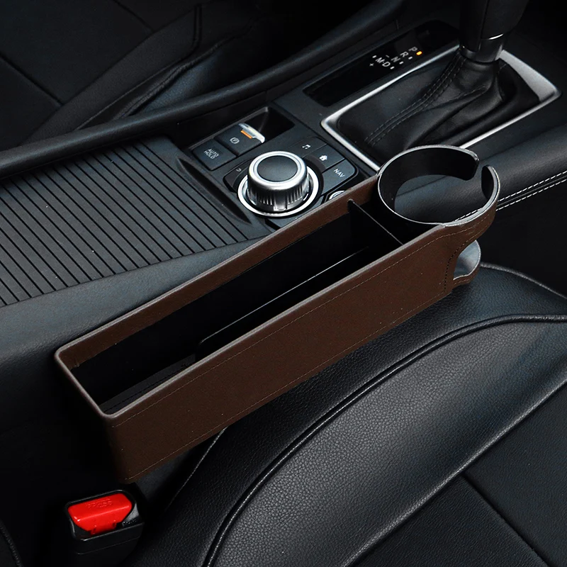 

1Piece Brown Universal Car Seat Gap Pockets Storage Box Car Organizer Seat Console Automobile Seat Crevice Side Pocket Tidying