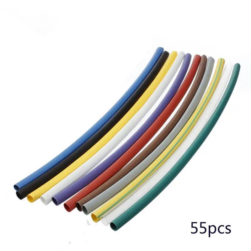 

55Pcs Thermal Casing Shrink Tube Pipe Insulation Waterproof Tube Wire And Cable Wrapping Heat Shrinkable Repair Tool Dropship