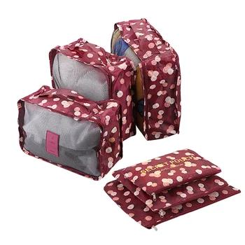 

Storage Case Clothes Tidy Pouch Portable Luggage Organizer 6 Pieces/Set Suitcase Packing Laundry Bag Travel Storage Bag Set