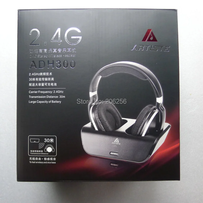 Artiste ARKON ADH300 ультра-чистый аудио беспроводной 2,4g HIFI ПК ТВ стерео гарнитура наушники Беспроводная Коммерческая установка