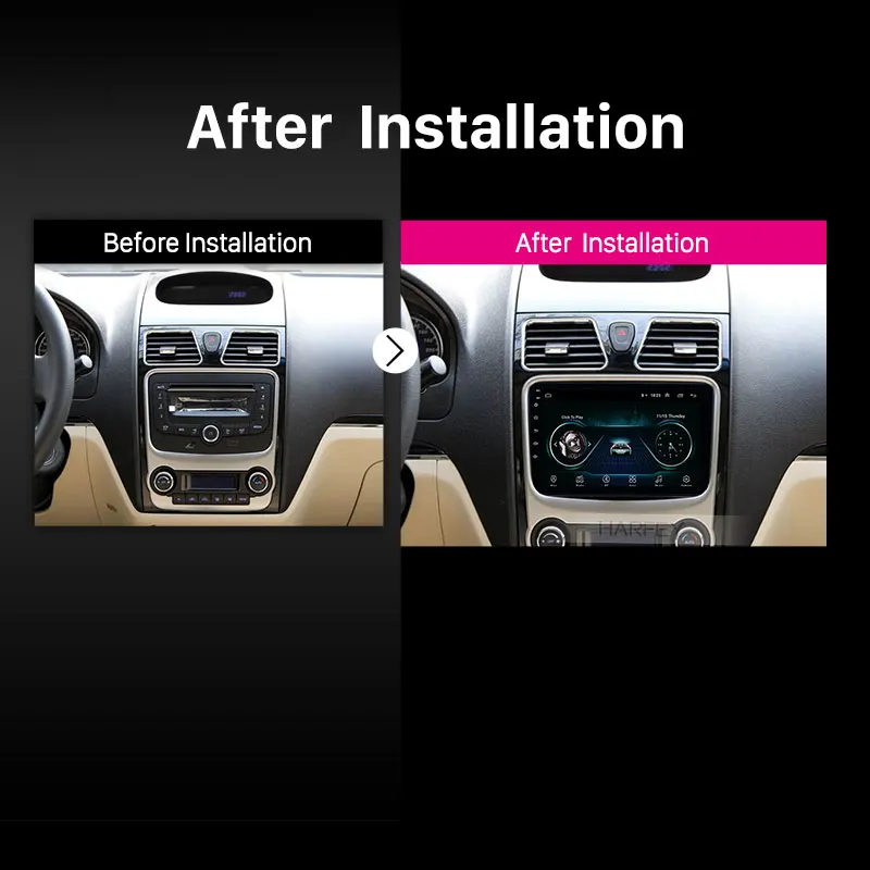 Clearance Harfey GPS Navigation Car Stereo for 2012 2013 2014 Geely Emgrand EC7 Android 8.1 3G WiFi AM FM Radio USB AUX support 1080P DVR 5