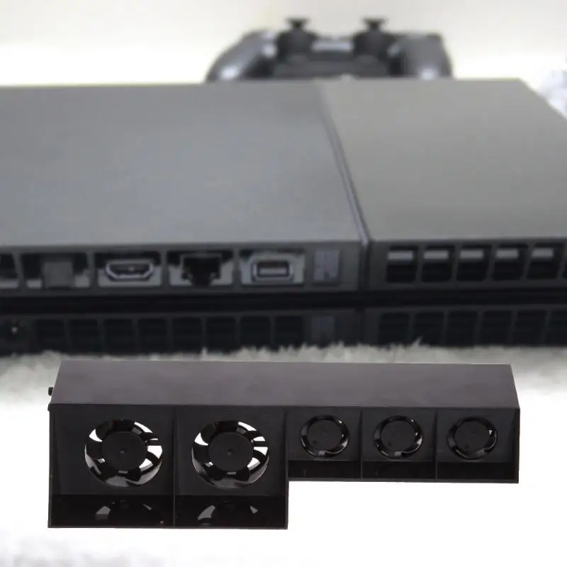 USB внешний турбо контроль температуры охлаждения 5 Вентилятор Кулер для sony PS4 для playstation 4 с зарядным кабелем