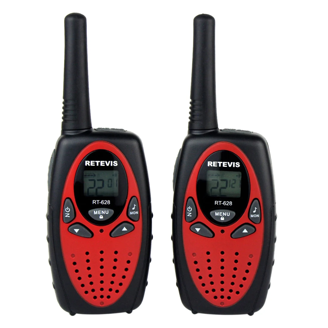 

2Pcs RT628 Mini Two Way Radio Wireless Walkie Talkie Toy for Children Outdoor Sport Kits- American Frequency Red