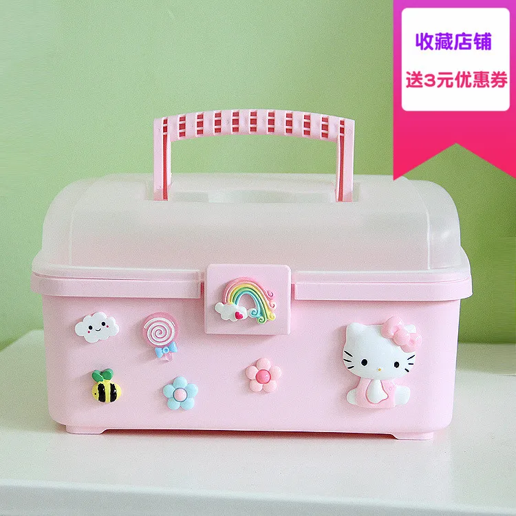 

Children Household Medicine Family Storage Boxes Plastic Container Box Portable Student Dormitory Organizer Scatola Plastica