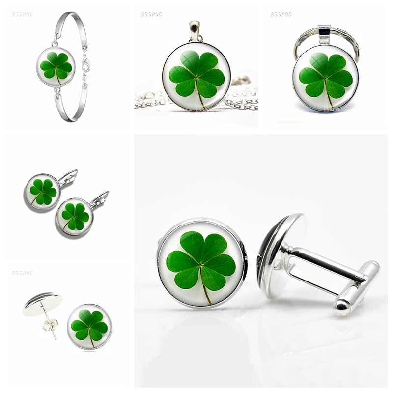 Модные серьги с крючком в виде четырехлистного клевера Shamrock Женские аксессуары