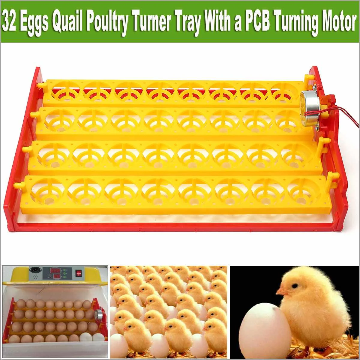 

32 Eggs Turn Tray Automatic Incubator Egg Tray Chicken Duck Eggs Tray 220V Poultry Incubation Equipment