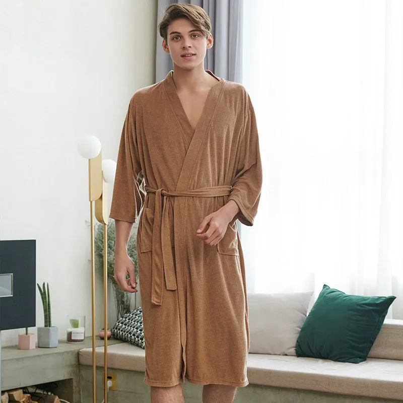

5 Colors 2019 Lovers Luxury Soft Bridesmaid Robes Dressing Gown Women Waffle Solid Night Spring Bathrobe Kimono Bath Robe