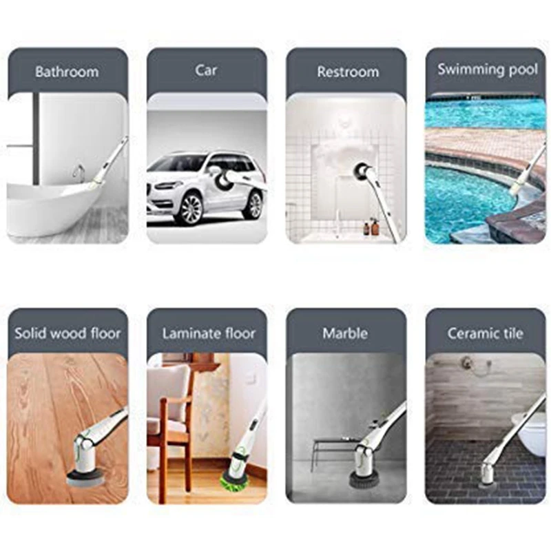 

1Set Electric Cleaning Brush Cleaner Home Sweeping Dust Sterilize Smart Washing Mopping For Car Bathroom Kitchen Cleaning Tool
