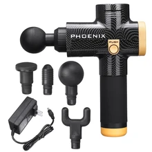 Электронная терапия массаж тела пистолеты 3 файла 24 В бесщеточный светодиодный массаж пушки тела мышцы расслабляющий облегчение боли с 4 головками