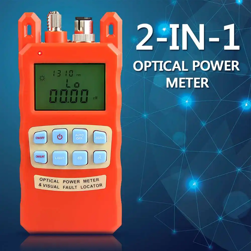 

10mW 2-In-1 Optical Power Meter Visual Fault Locator Fiber Tester Tool Monitor Analyzer 1-5KM Electrical Instruments Tools