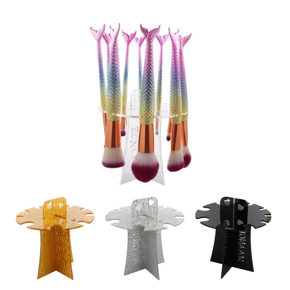 

Makeup Brush Dryer Display Stand With 10 Holes Used To Display Mermaid Makeup Brushes Multi-function Brush Storage