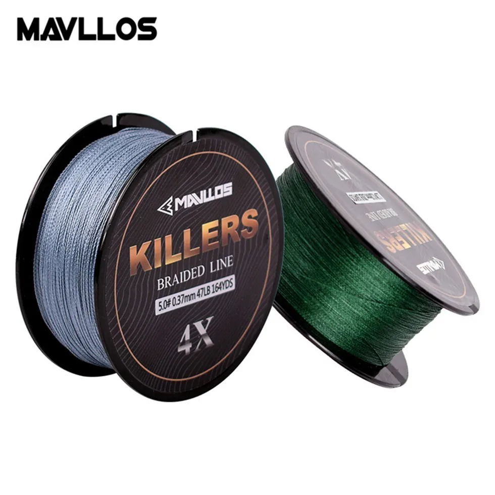 Mavllos Killers 220 м/240 ярдов 4 нити рыболовная плетеная леска 4-80LB очень низкая память многофиламентная супер сильная леска