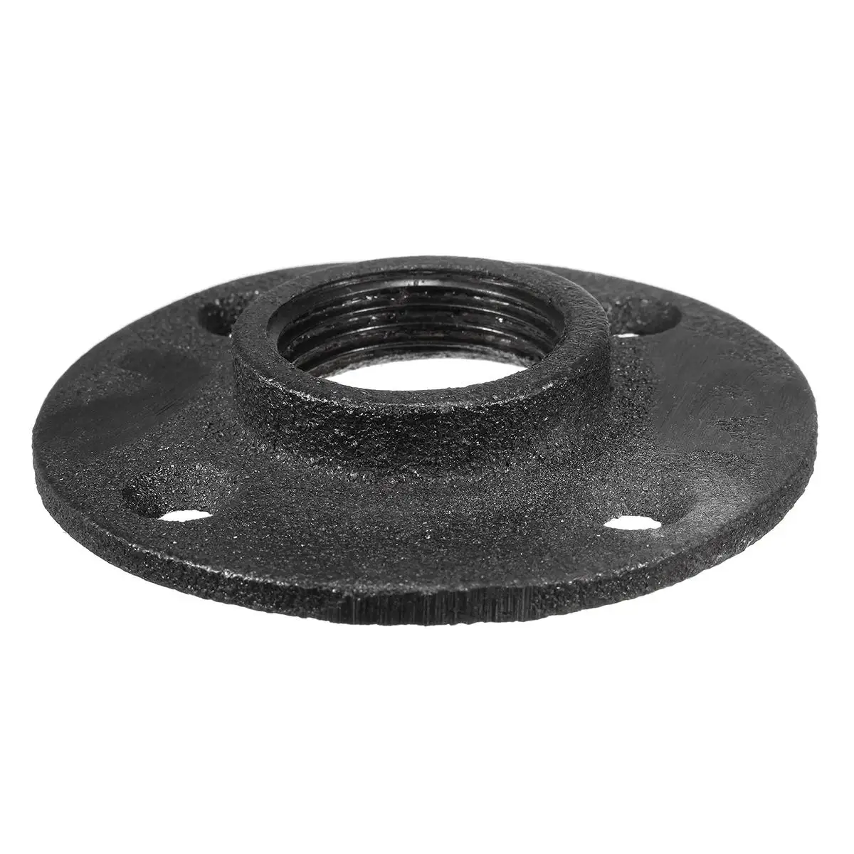 

New 1'' Black Malleable Threaded Floor Flange Iron Plumbing Pipe Fitting Repalcement industrial furniture Hardware Tool