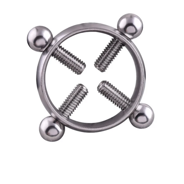 Одна пара многофункциональные регулируемые хирургические стальные кольца, щитки с винтовым кольцом для пирсинга