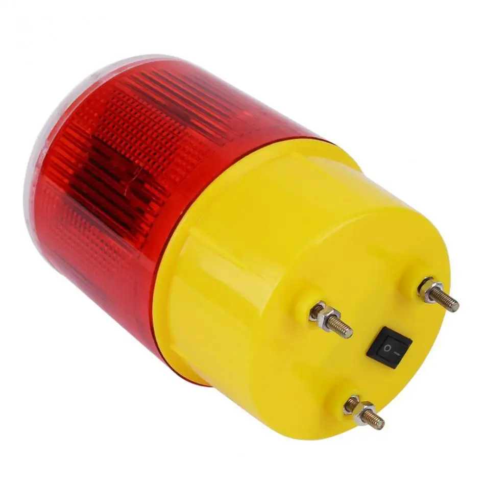 Red Solar LED Warning Light Signal Light Flash Alarm Lamp Traffic Road Boat Light Beacon For Industrial High Quality Light