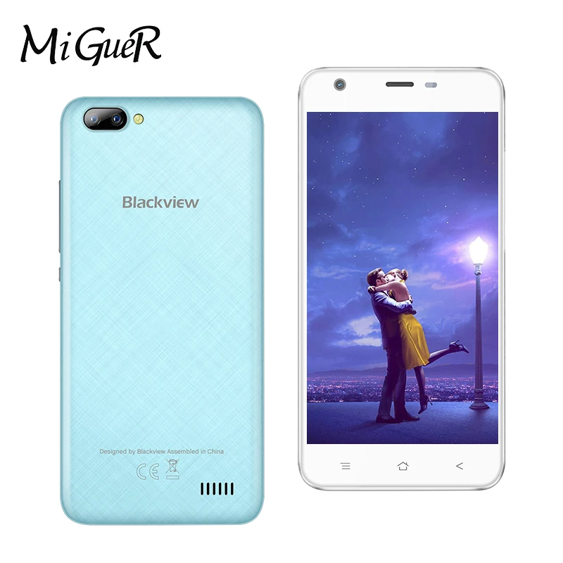 Blackview A7 5 0 дюйма мобильного телефона 2800 mAh Android 7 MT6580A 4 ядра 1 ГБ Оперативная память 8