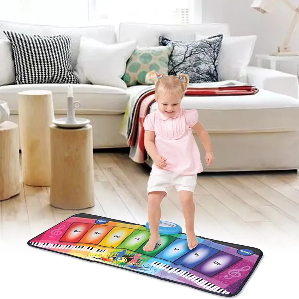 

Children's Music Dance Blanket Rainbow Piano Glowing Multifunctional Game Pad Music Game Mat Music Educational Toy Gift For Kids
