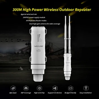 

Wireless Outdoor Repeater WiFi Extender High Power Signal Booster Outdoor Repeater Wide Coverage Rainproof Anti-thunder