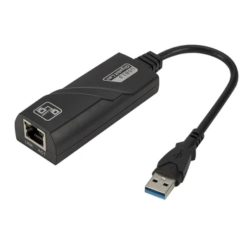 

Kebidu 10/100/1000 Mbps USB 3.0 To RJ45 Lan Gigabit Internet High Speed USB Ethernet Adapter Network Card For Computer Macbook