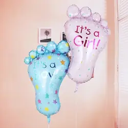 Его мальчик/девочка прекрасные ноги баллон Baby Shower Foot алюминиевая фольга Воздушные шары День рождения Baby Shower Свадебные украшения