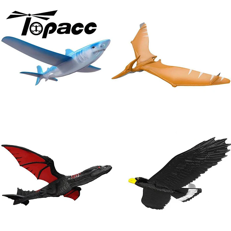 

EPP Foam Hand Throw Airplane Outdoor Launch Plane Kids Gift Toy 48CM Interesting Toys Aircraft Inertia Dragon Eagle Shark Model