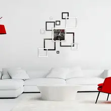 Современные 3D настенные часы зеркальные наклейки DIY Наклейка Home Art Room настенные украшения