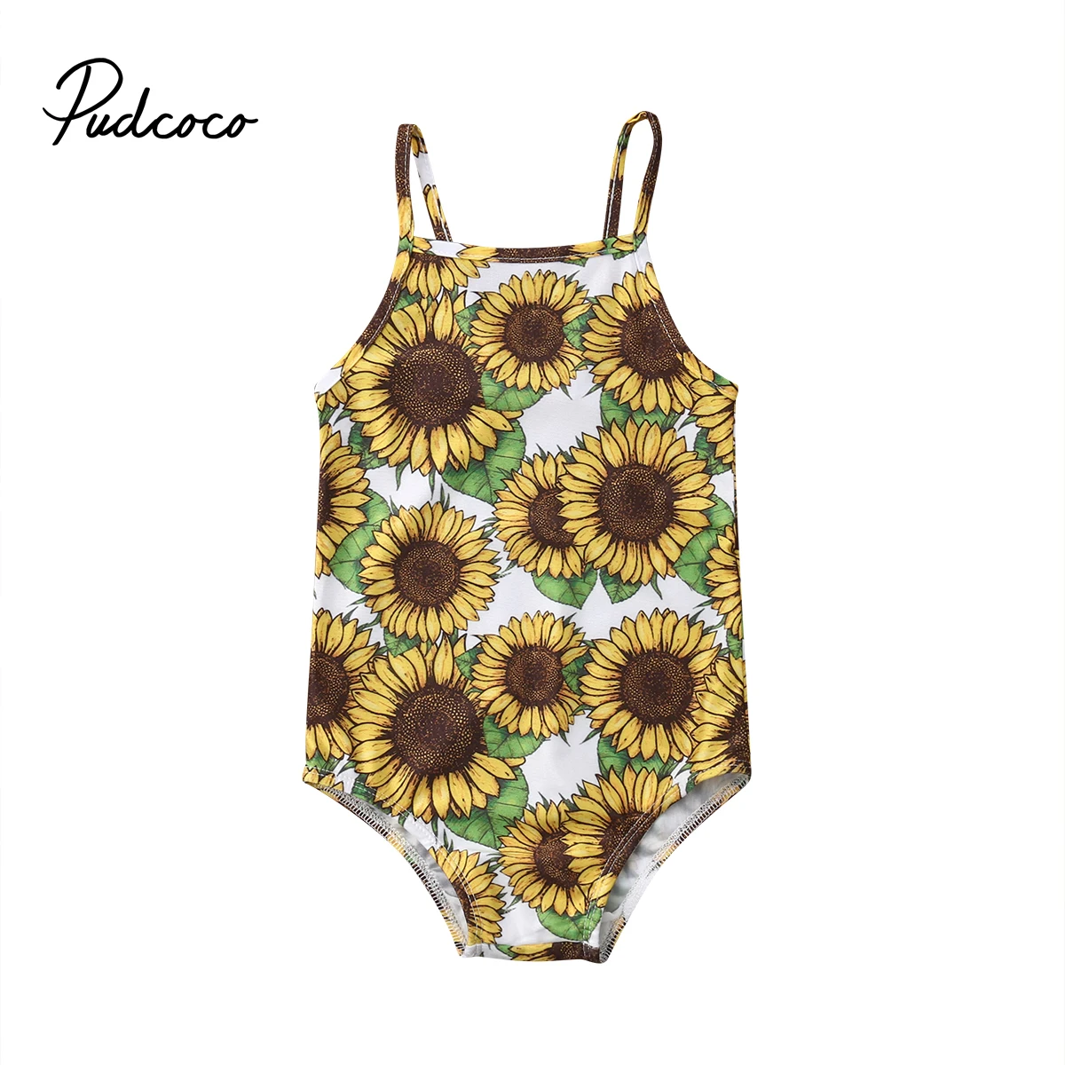 Pudcoco от 2 до 6 лет 2019 новый бренд дети девочки купальник с подсолнухом купальный костюм