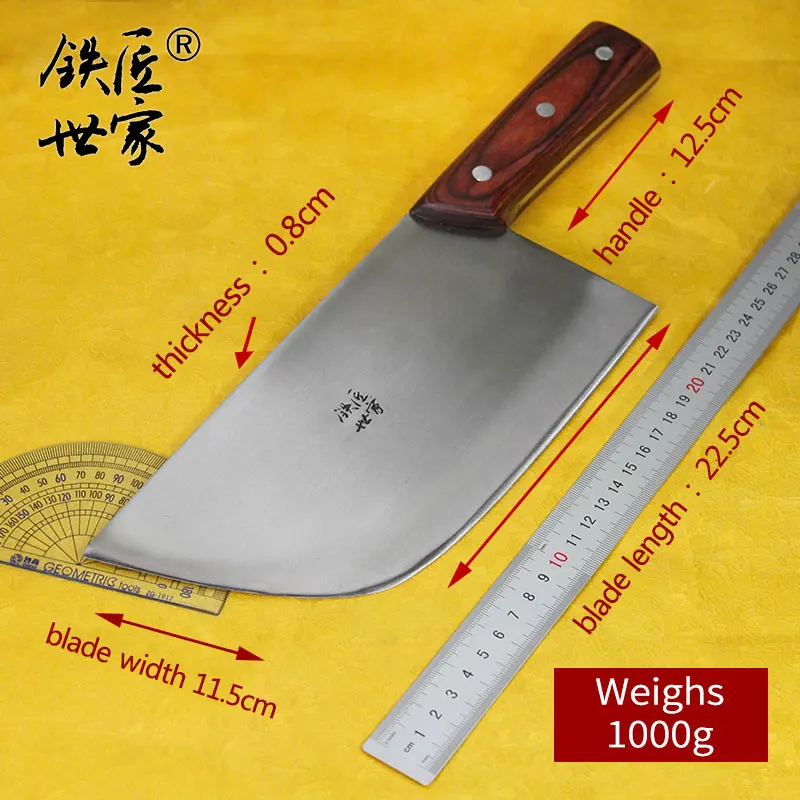  chinese handmade knife Chef chopping knives stainless steel butcher knife bone kitchen knives кухон - 33006374216