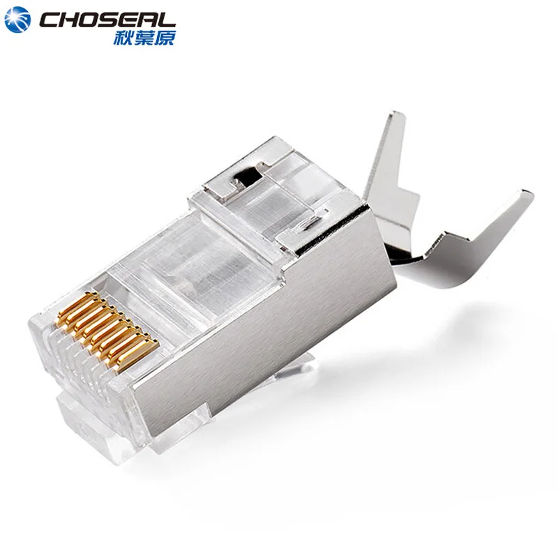 

CHOSEAL Cat7 RJ45 Connector 8P8C Modular Ethernet Cable Head Plug RJ45 Plug for Cat7 Ethernet Cable
