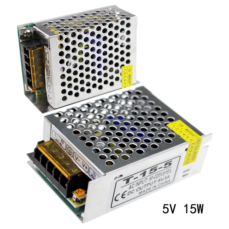 Источник питания 5 в 3 А 15 Вт Led Trafo источник Ac Dc 220 В до трансформатор драйвер