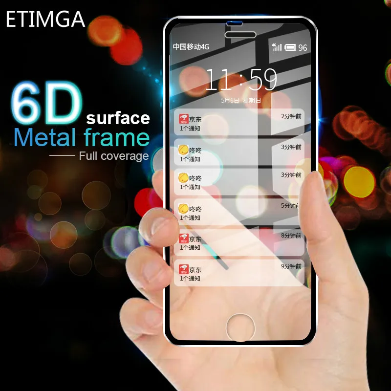 6D изогнутый край Полное покрытие экрана протектор для iPhone 6s Plus закаленное | Отзывы и видеообзор