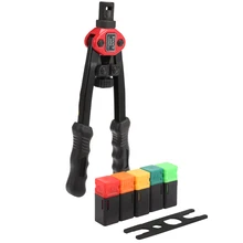 Клепальный пистолет, автоматический инструмент для заклепок, 12 дюймов, глухая заклепка, гайка, пистолет, тяжелый ручной инсер, гайка, инструмент, ручные оправки M3 M4 M5 M6 M8 BT-606