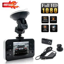 HD 1080 P 2.7 ”Auto DVR Della Macchina Fotografica Dell’automobile DVR GPS Doppia Fotocamera di Visione Notturna Doppia Lente DVR G- sensore di Registratore 2.7 Pollici Video Registratore di IR