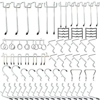 

Pegboard Hooks Assortment - 81Pcs Peg Hook Organization with Peg Locks