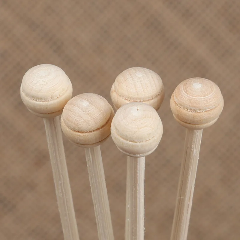 

Lychee 10pcs Wooden Ball Reed Diffuser No Fire Rattan DIY Handmade Home Decoration Simple Style Rattan