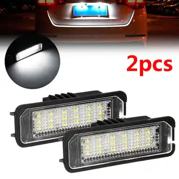 

Autoleader 2pcs LED License Plate Light for VW Golf 4/ 5 Passat 3C Limo Lupo Polo 9N Universal Cable Auto Car Lights Signal Lamp