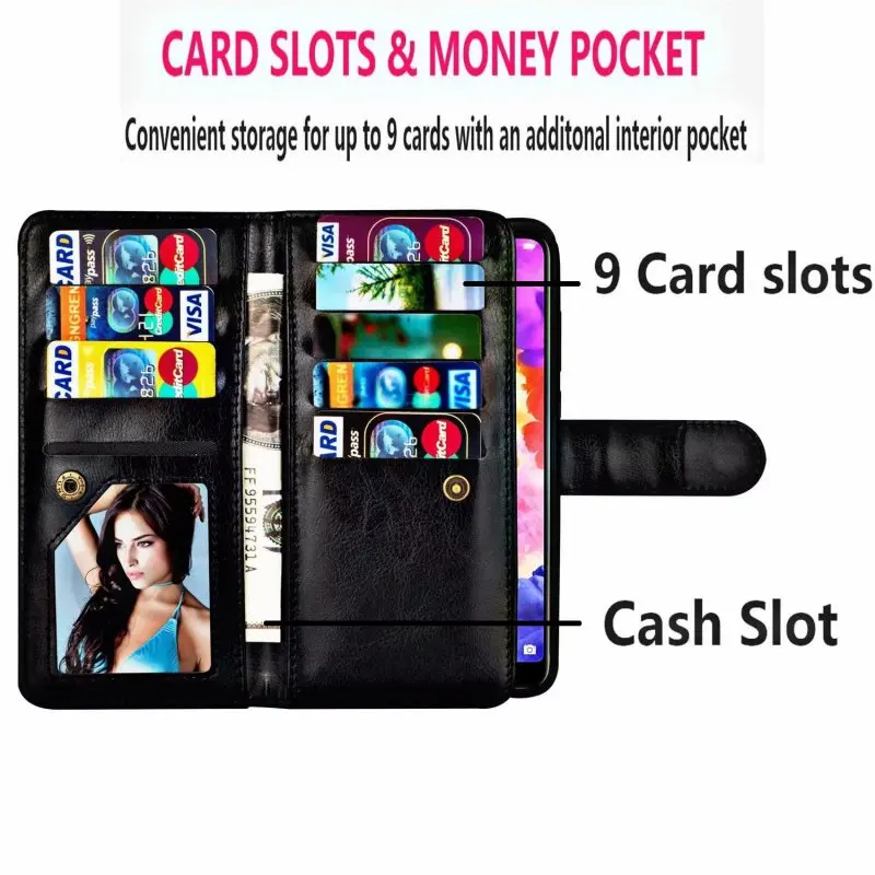 

Cases for Samsung Galaxy S9 S9+ S8 S8+ plus S7 S6 Note 9 8 A6 A5 A520 J7 J3 Case PU Leather With Card Pocket Flip Cover Wallet