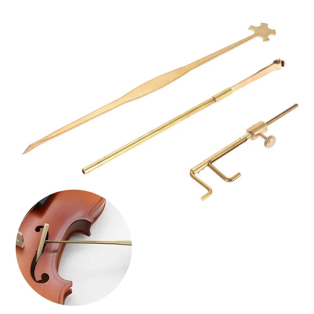 

Violin Parts & Accessories Violin Luthier Tools Kit Set Sound Post Gauge Post Gauge Measurer Retriever Clip Set
