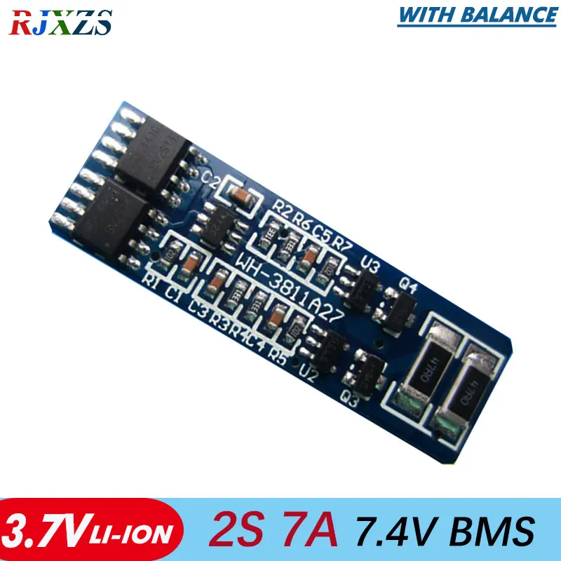 2S 7A 7 4 V li-ion BMS PCM Защитная плата небольшого размера bms pcm с балансировкой для