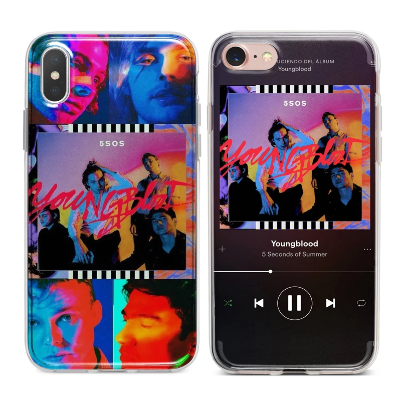 

YOUNGBLOOD 5 Seconds of Summer Capa Soft TPU Silicone Phone Case for iPhone XS Max XR 7 8 6 6S Plus 5S 5 SE 5C 4 iPod Touch 6 5.